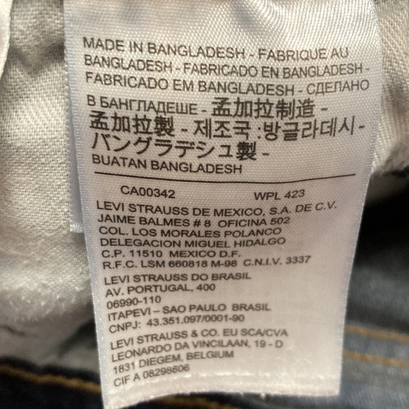Levi’s 512 by Levi Strauss & Company Blue Jeans Sz 29x30 NWOT - Picture 14 of 14